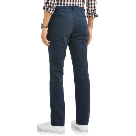 NEW vintage -look George Men's Straight Slim Chino Pants size 32/30 - Picture 2 of 9